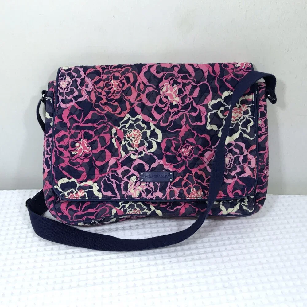 Vera Bradley Floral Laptop Bag Purple Pink